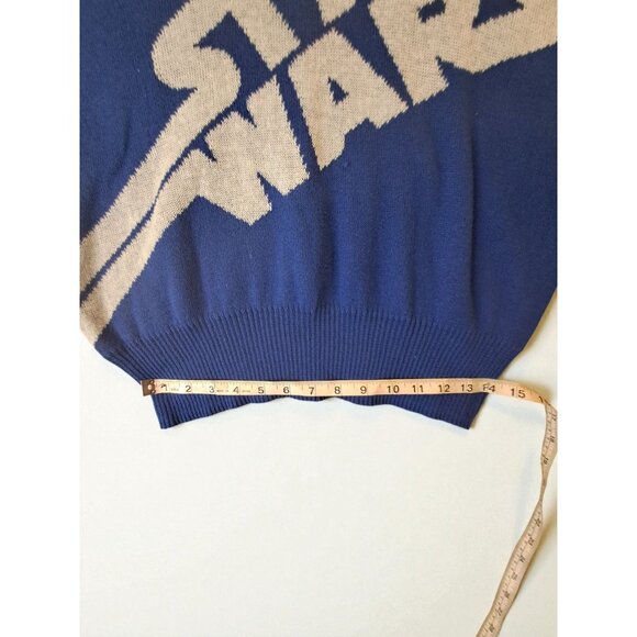 Women's Star Wars Blue Graphic Crewneck Sweater Size M (New Without Tags) - Picture 10 of 12